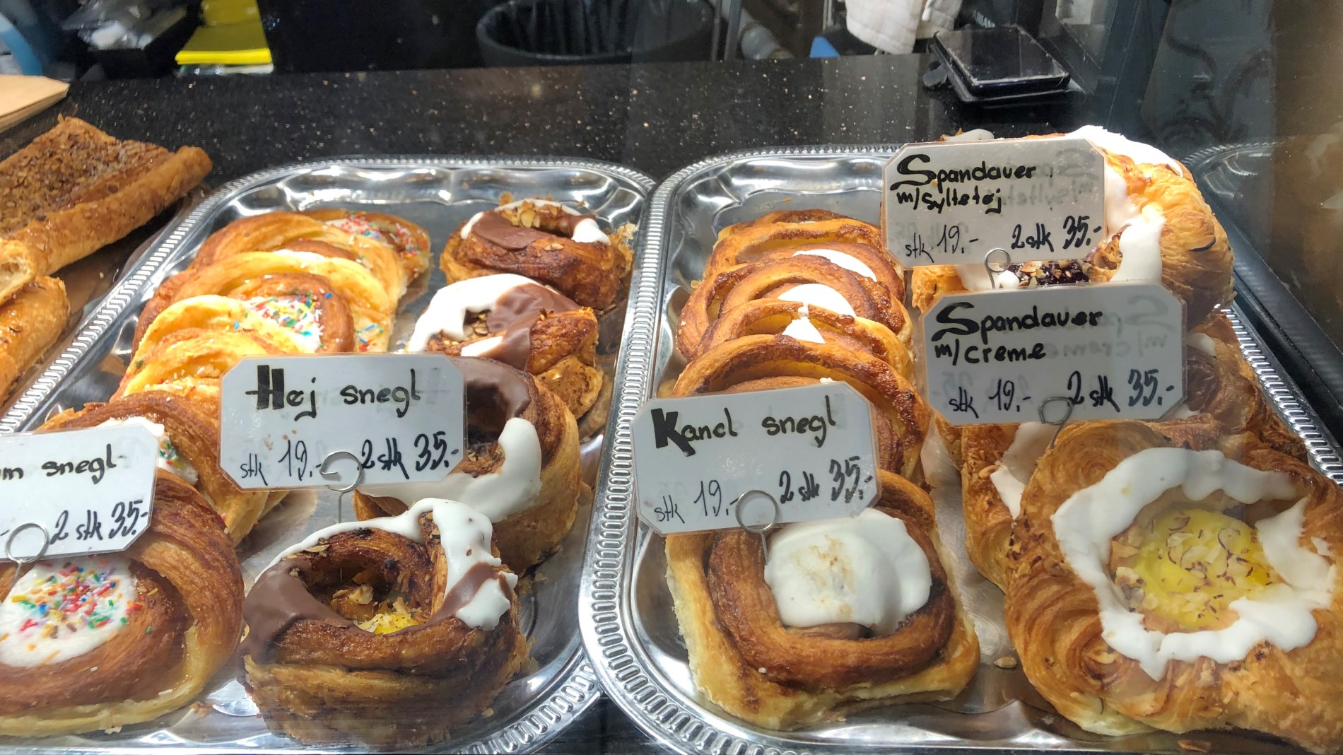 Danish pastry with cinnamon - we call them "cinnamon snails".